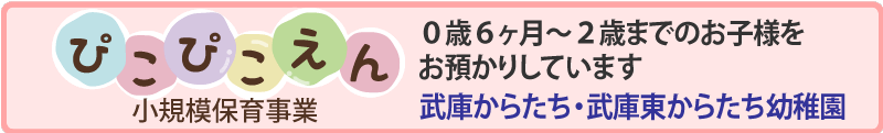 ぴこぴこえん　0歳6ヶ月～2歳までのお子様をお預かりしています